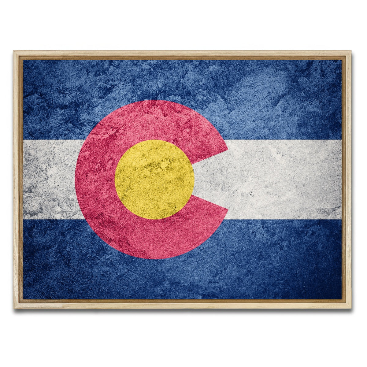 AUTO-MOCKUP WHITE | Colorado Flag | 1 Piece | Natural Framed Canvas | group=4x3