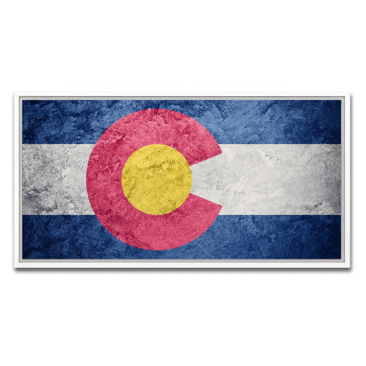 AUTO-MOCKUP WHITE | Colorado Flag | 1 Piece | White Framed Canvas | group=2x1