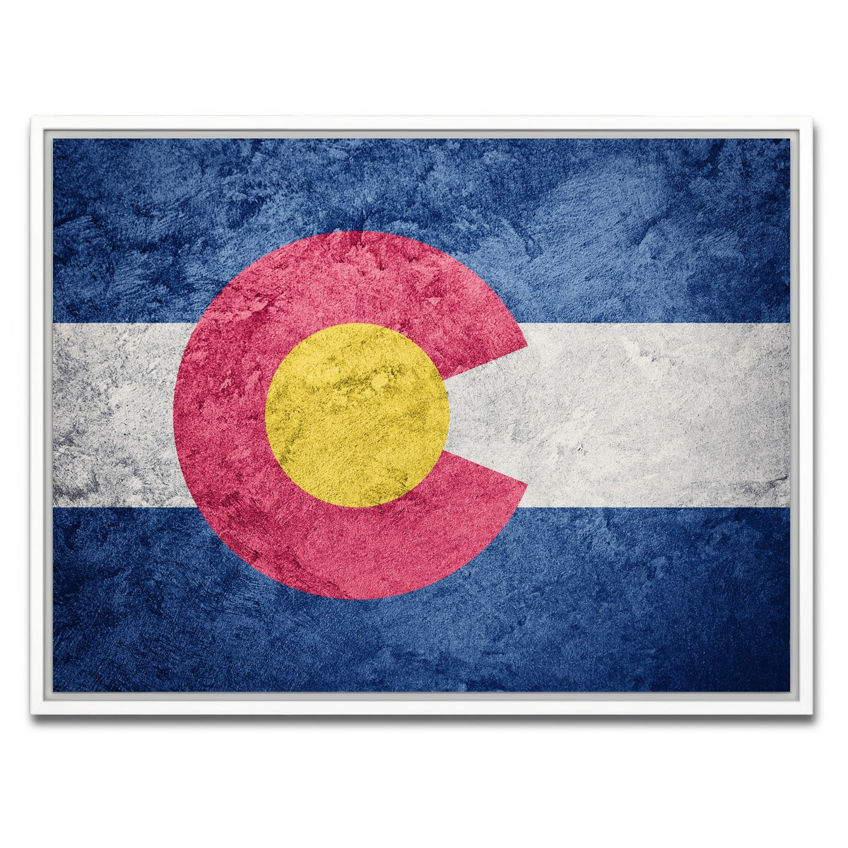 AUTO-MOCKUP WHITE | Colorado Flag | 1 Piece | White Framed Canvas | group=4x3