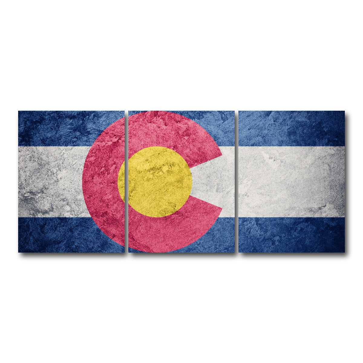 AUTO-MOCKUP WHITE | Colorado Flag | 3 Piece | Gallery Wrap Canvas | group=18x24