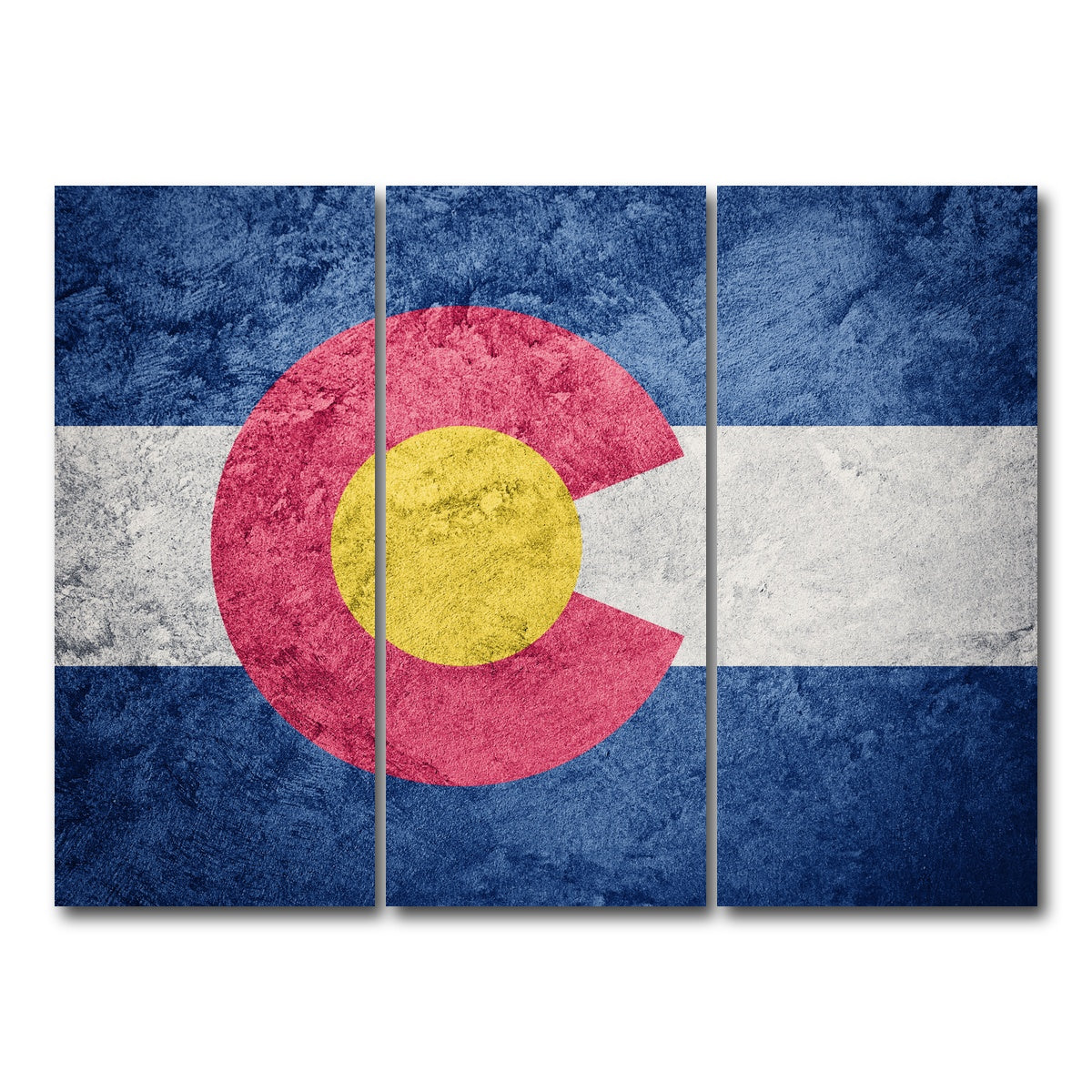AUTO-MOCKUP WHITE | Colorado Flag | 3 Piece | Gallery Wrap Canvas | group=8x18