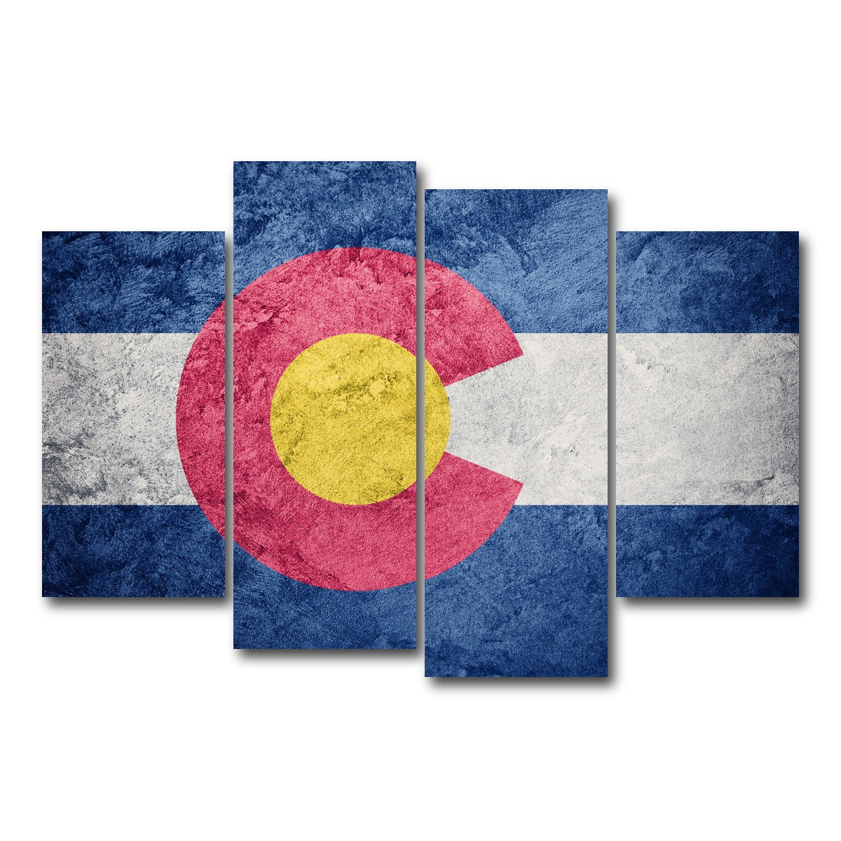 AUTO-MOCKUP WHITE | Colorado Flag | 4 Piece | Gallery Wrap Canvas | group=4_short