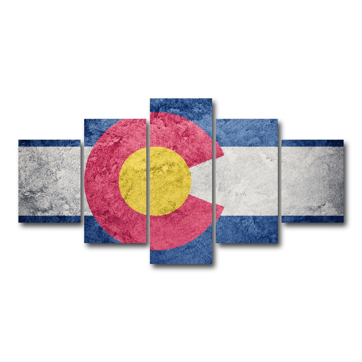 AUTO-MOCKUP WHITE | Colorado Flag | 5 Piece | Gallery Wrap Canvas | group=5_short