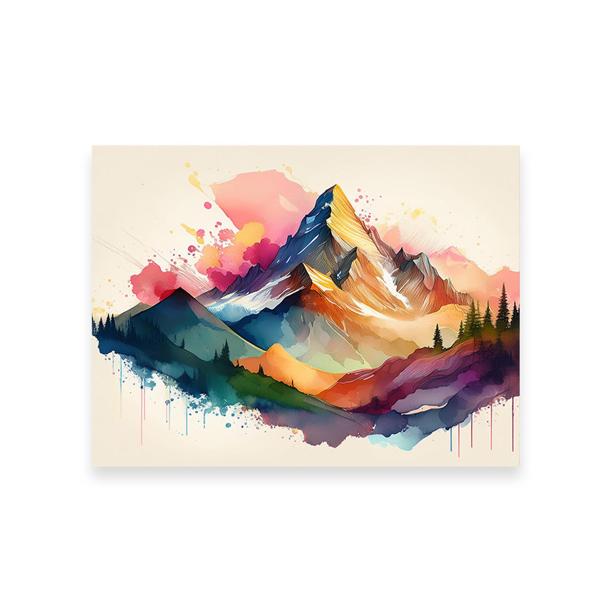 Colored Mountain Wall Art