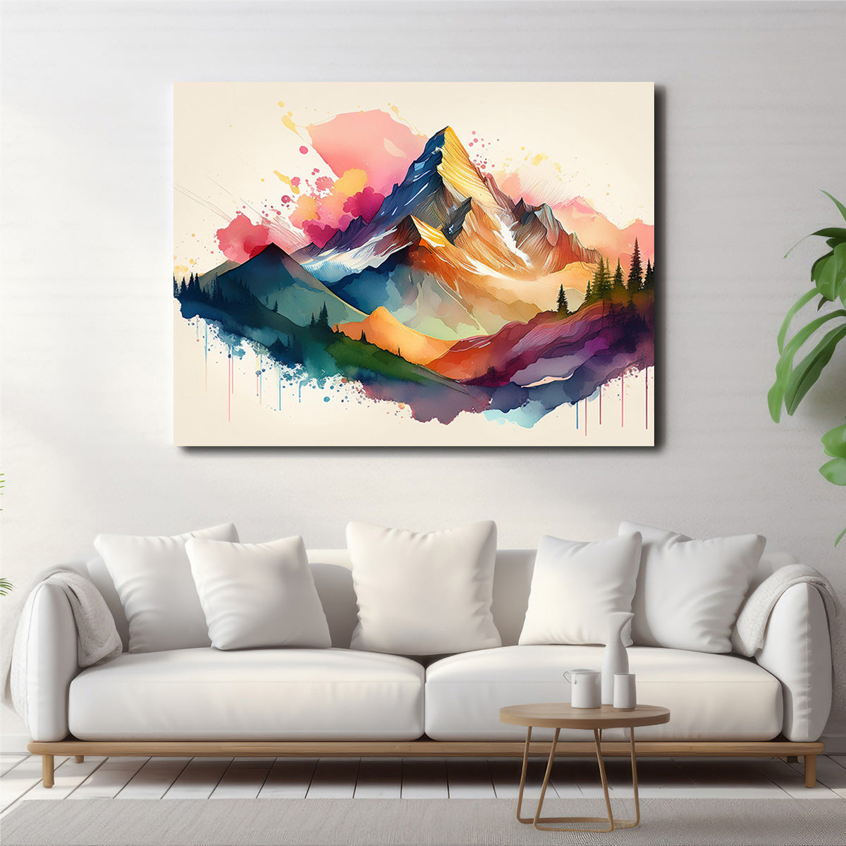 Colored Mountain Wall Art