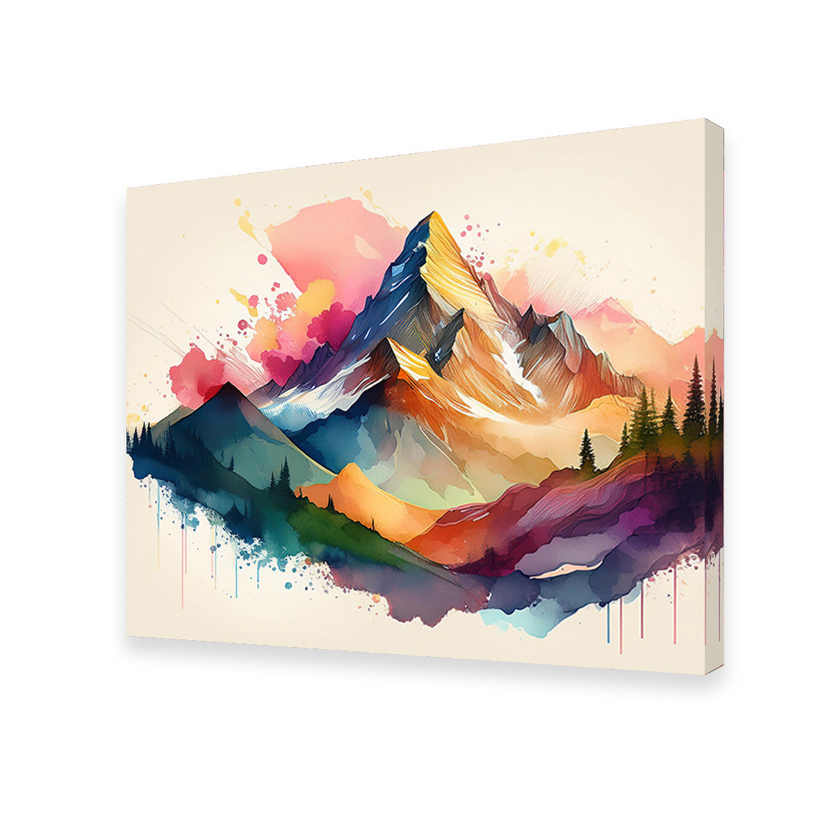 Colored Mountain Wall Art