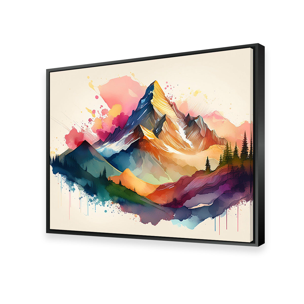 Colored Mountain Wall Art