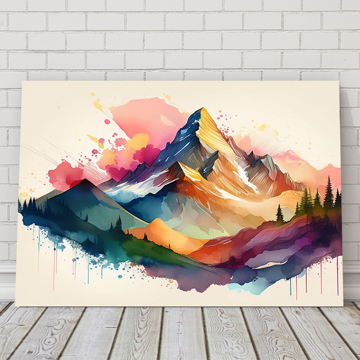 Colored Mountain Wall Art