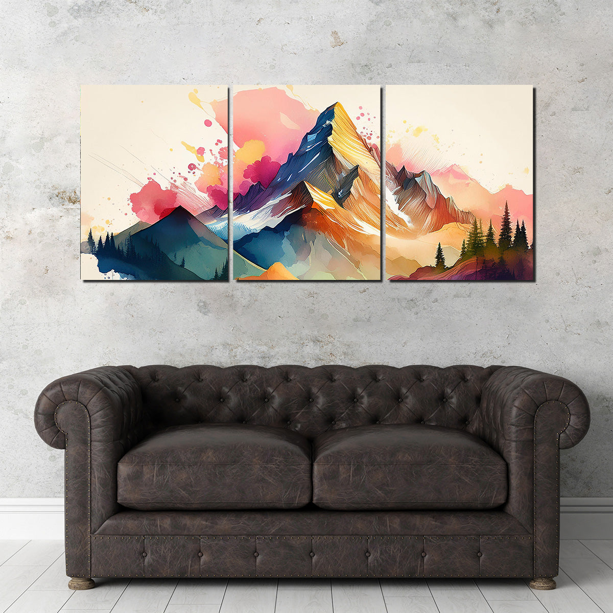 Colored Mountain Wall Art