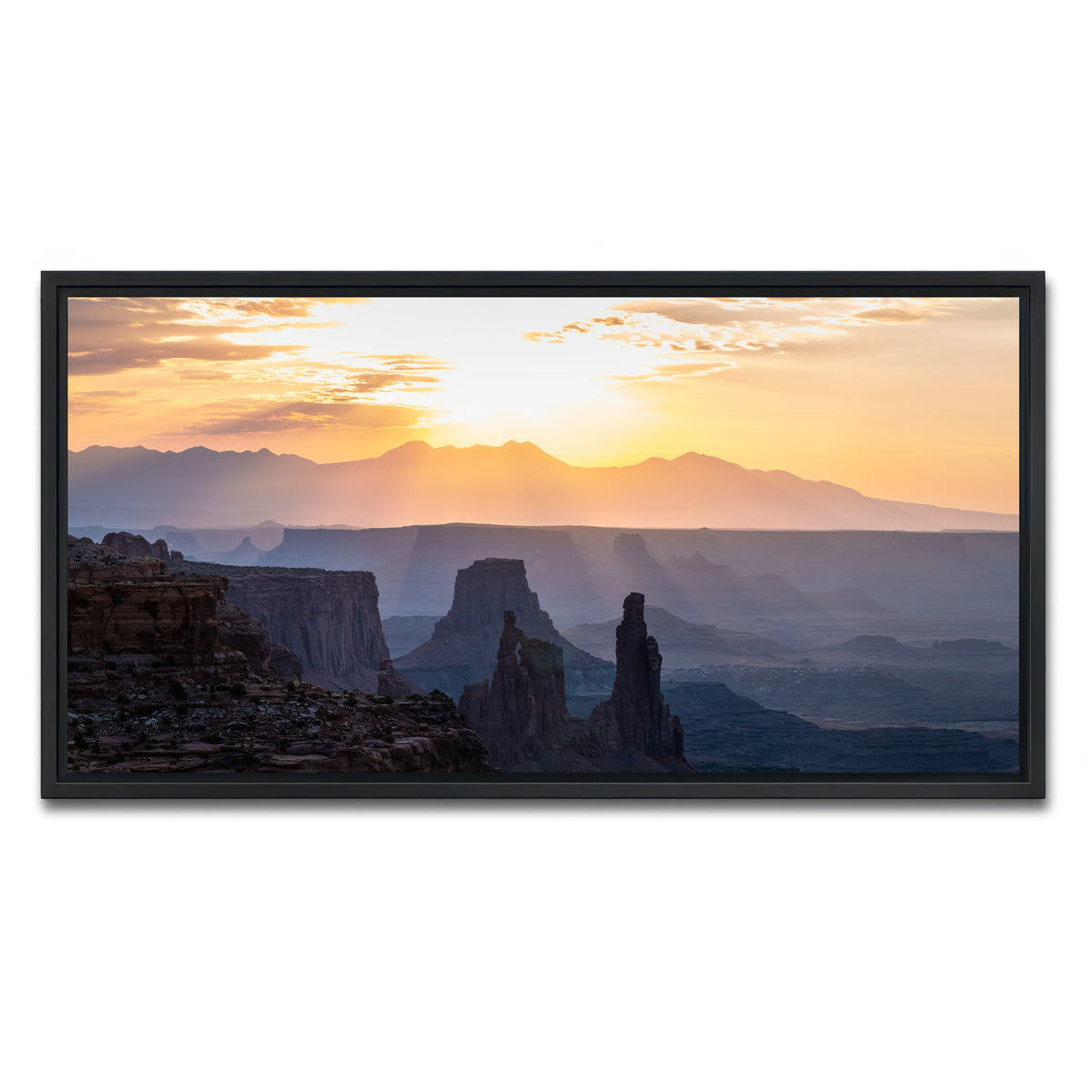 AUTO-MOCKUP WHITE | Colored Canyons | 1 Piece | Black Framed Canvas | group=2x1
