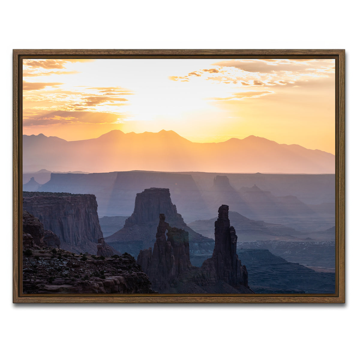 AUTO-MOCKUP WHITE | Colored Canyons | 1 Piece | Walnut Framed Canvas | group=4x3