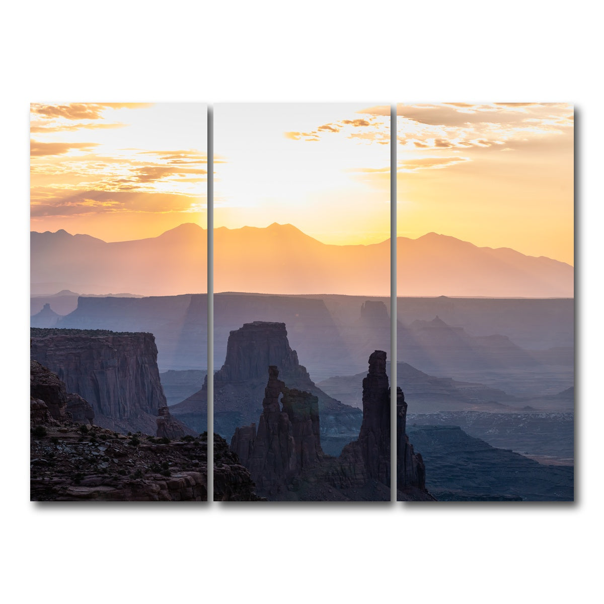 AUTO-MOCKUP WHITE | Colored Canyons | 3 Piece | Gallery Wrap Canvas | group=8x18
