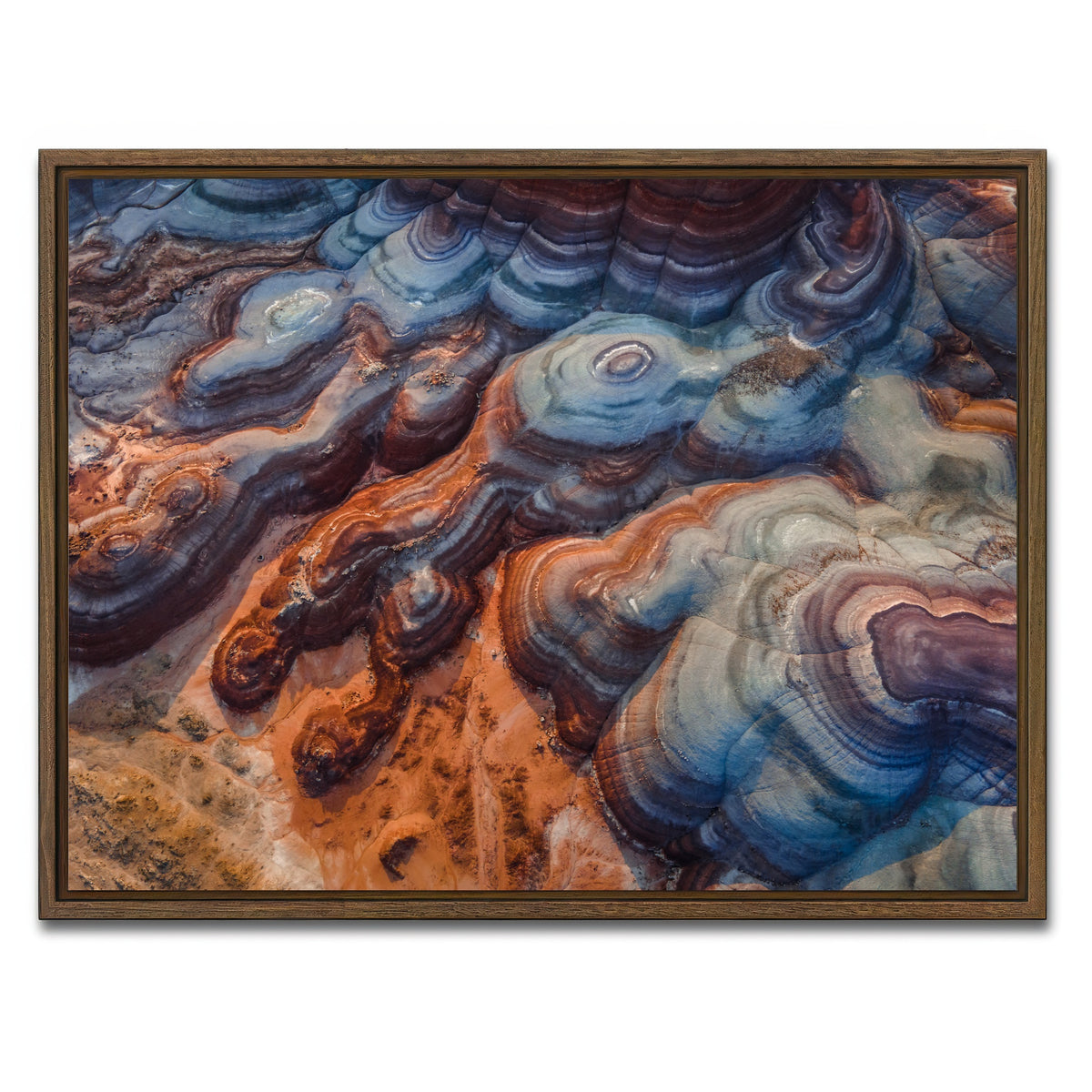 AUTO-MOCKUP WHITE | Colored Hills | 1 Piece | Walnut Framed Canvas | group=4x3