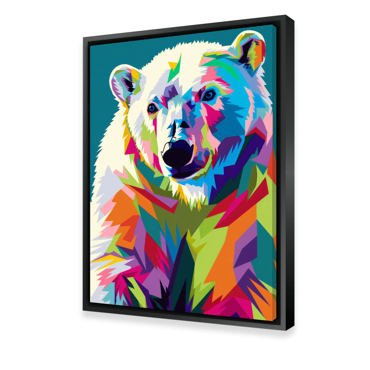 Colorful Polar Bear Wall Art