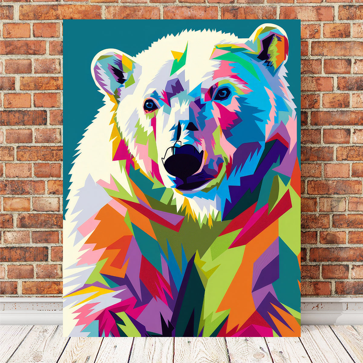 Colorful Polar Bear Wall Art