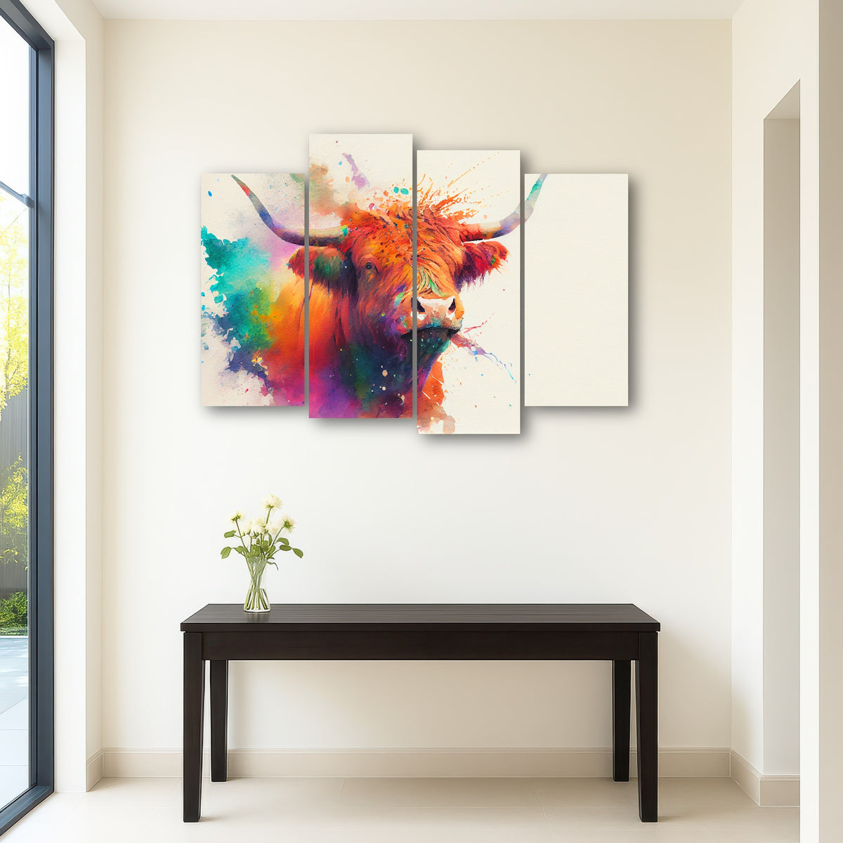 AUTO-MOCKUP ROOM | Colorful Highland Cow