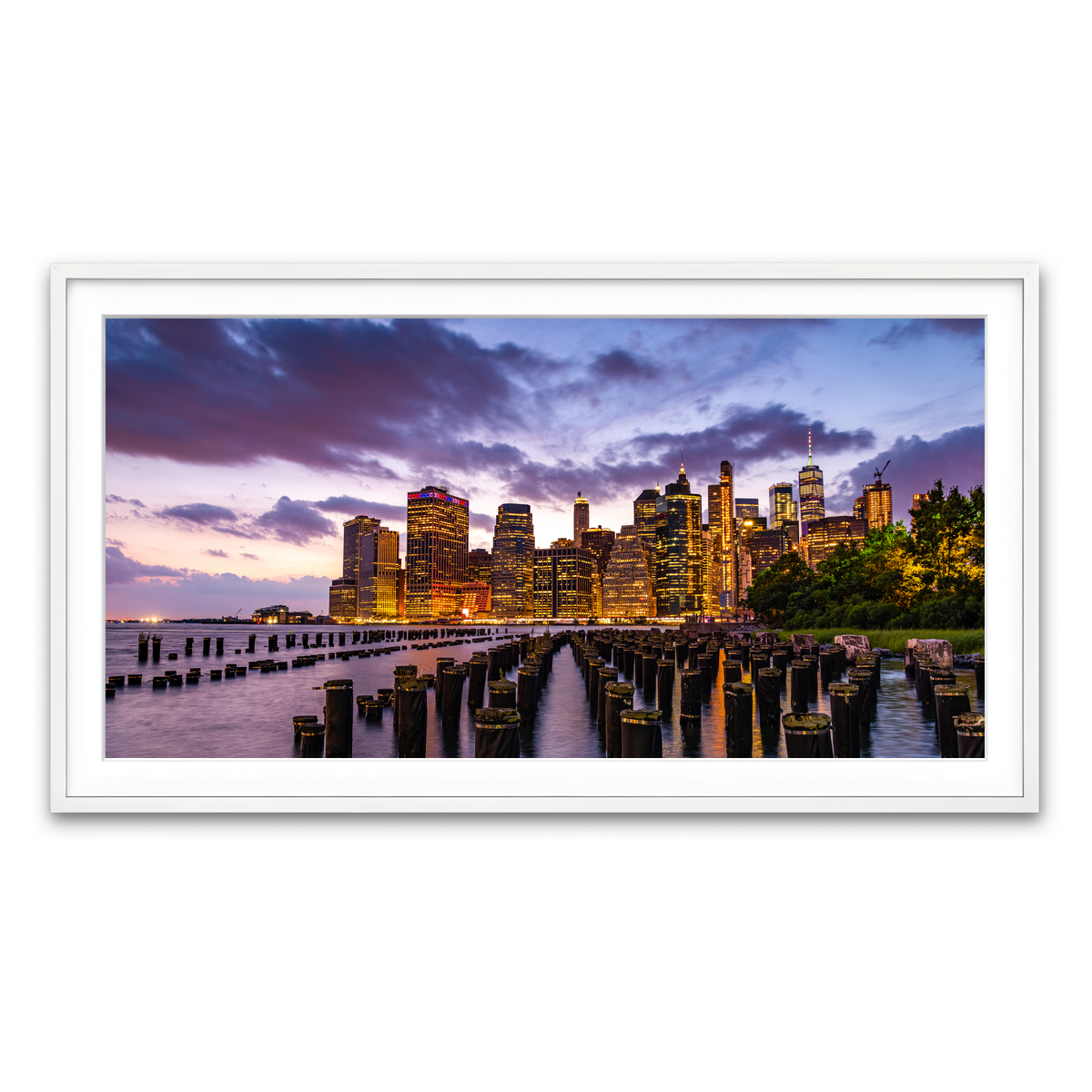 Framed Print 2x1 White