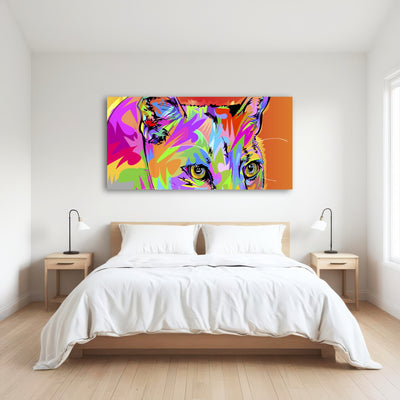AUTO-MOCKUP ROOM | Colorful Panther Wall Art