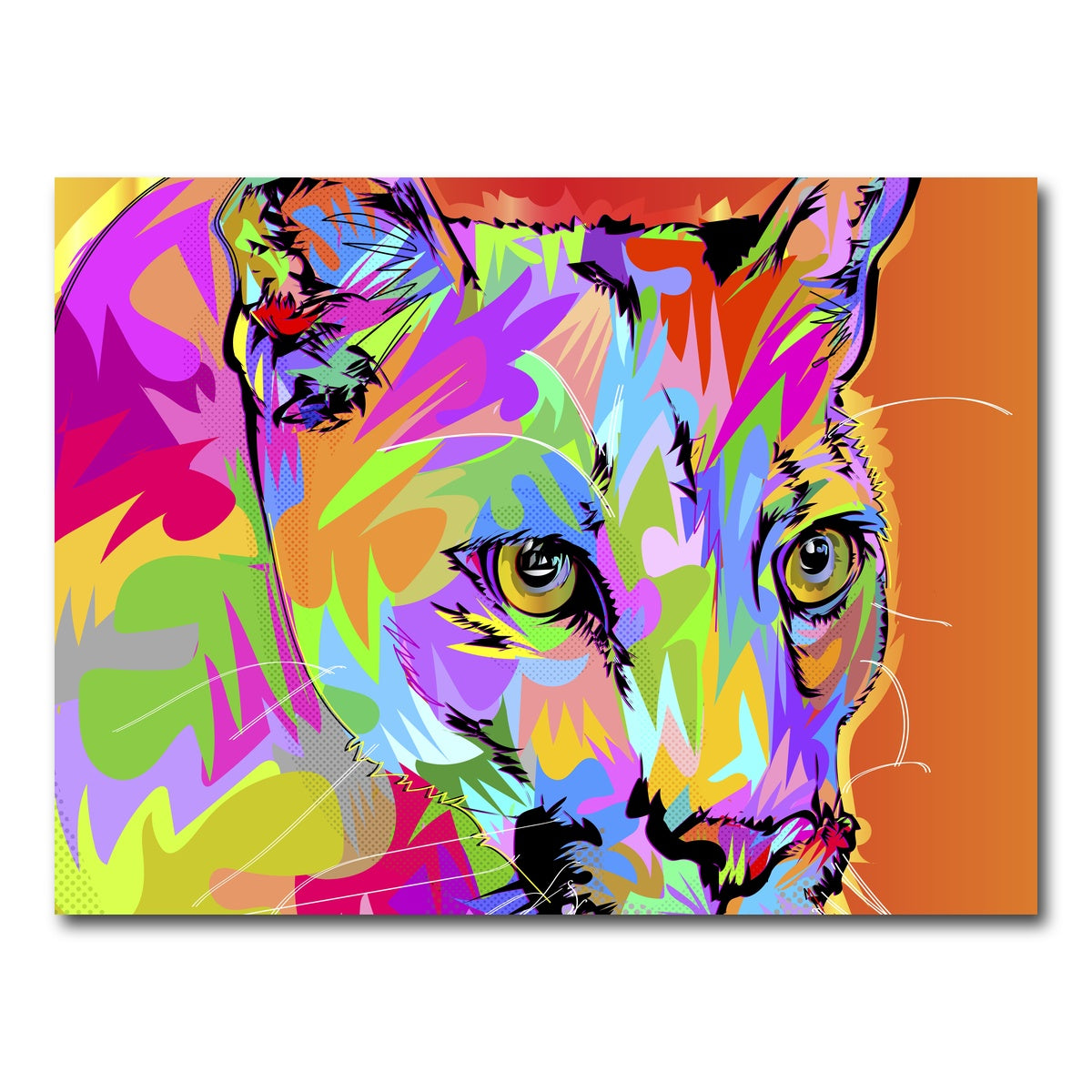 AUTO-MOCKUP WHITE | Colorful Panther | 1 Piece | Gallery Wrap Canvas | group=4x3