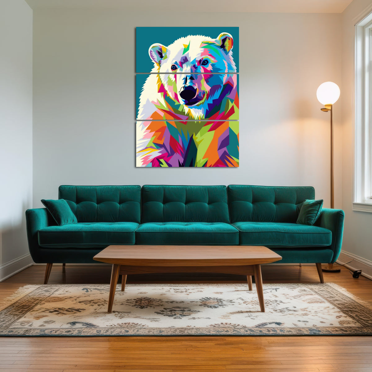 AUTO-MOCKUP ROOM | Colorful Polar Bear
