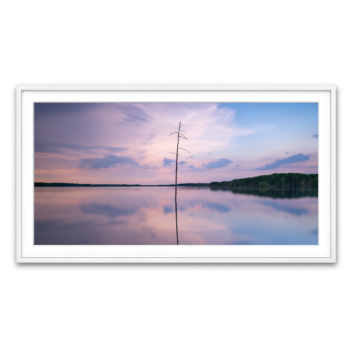 Framed Print 2x1 White