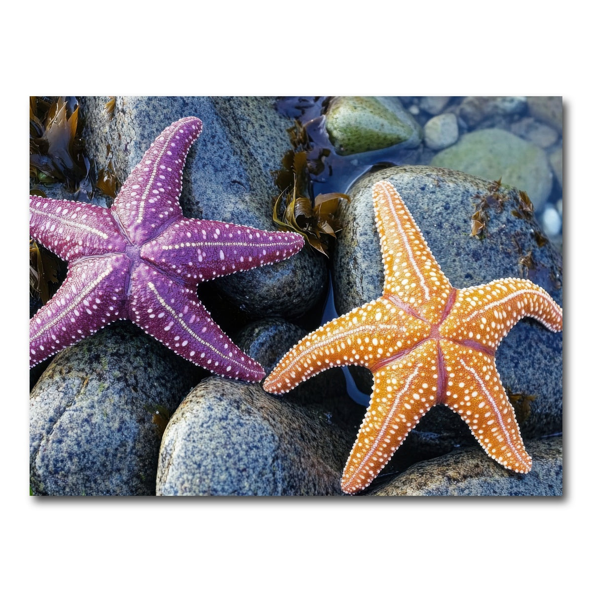 AUTO-MOCKUP WHITE | Colorful starfishes | 1 Piece | Gallery Wrap Canvas | group=4x3