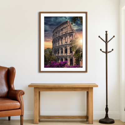 AUTO-MOCKUP ROOM | Colosseum Sunset Wall Art