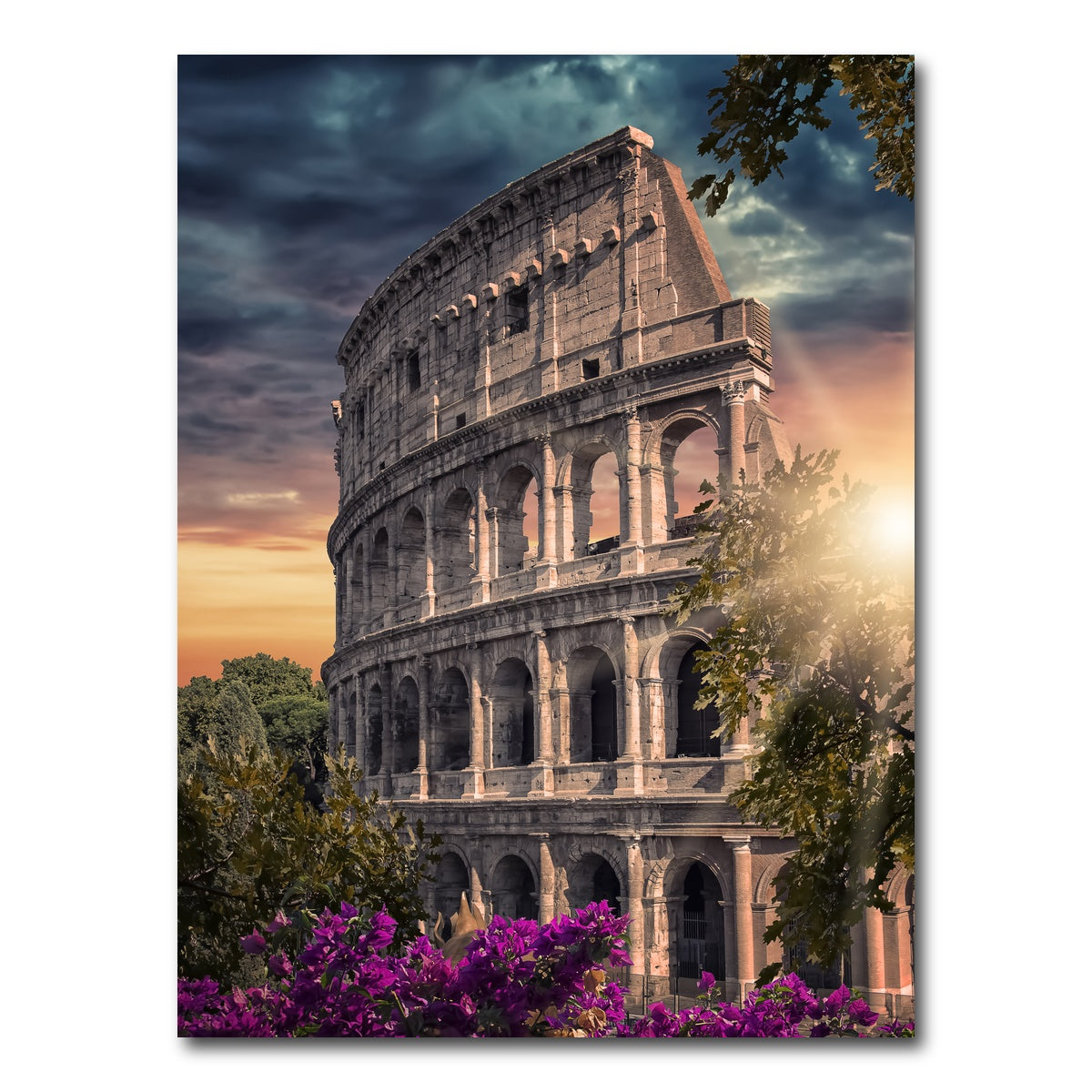 AUTO-MOCKUP WHITE | Colosseum Sunset | 1 Piece | Gallery Wrap Canvas | group=3x4