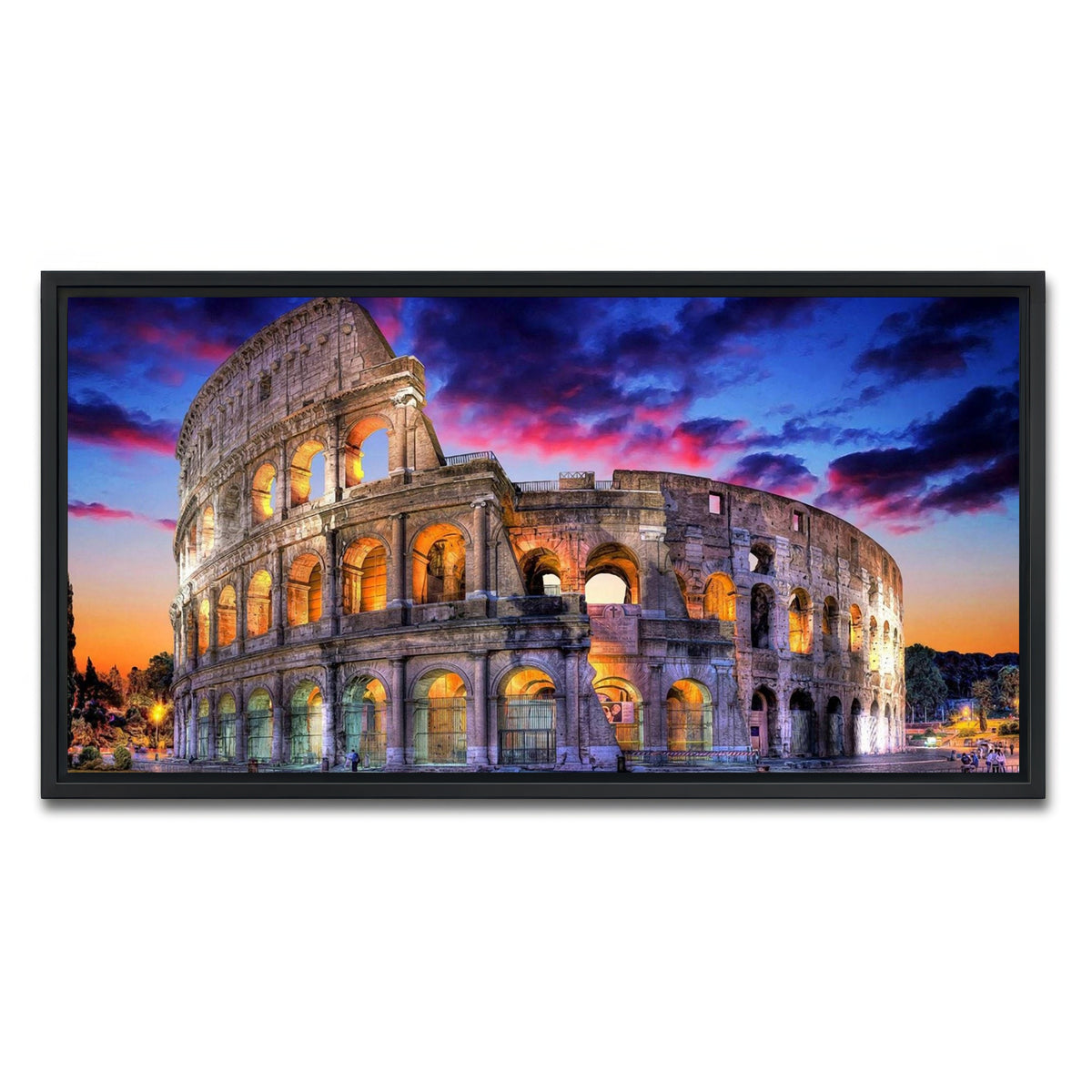 AUTO-MOCKUP WHITE | Colosseum | 1 Piece | Black Framed Canvas | group=2x1