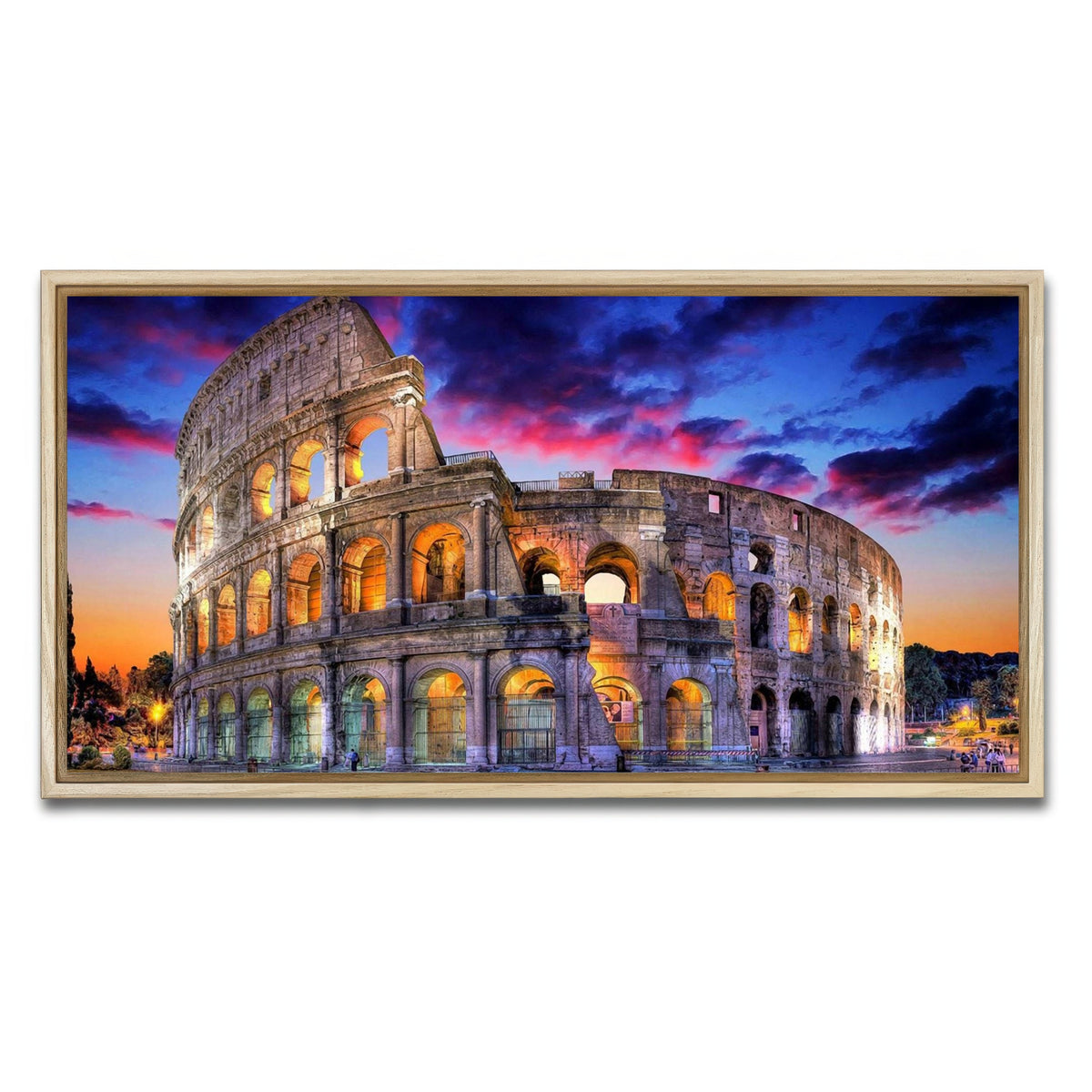 AUTO-MOCKUP WHITE | Colosseum | 1 Piece | Natural Framed Canvas | group=2x1
