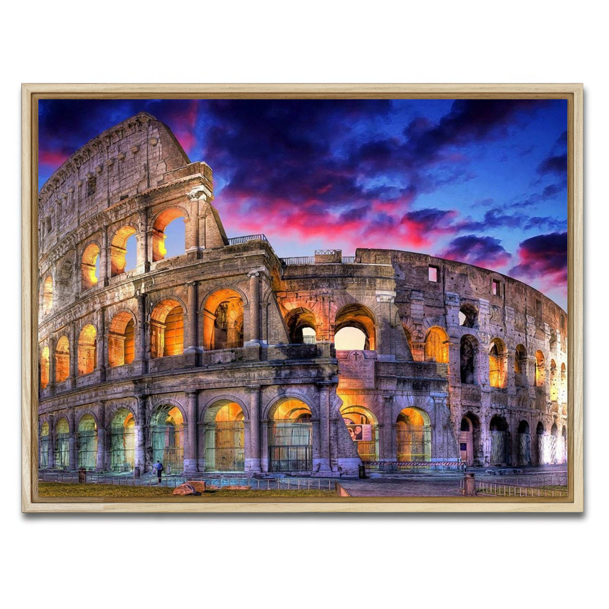 AUTO-MOCKUP WHITE | Colosseum | 1 Piece | Natural Framed Canvas | group=4x3
