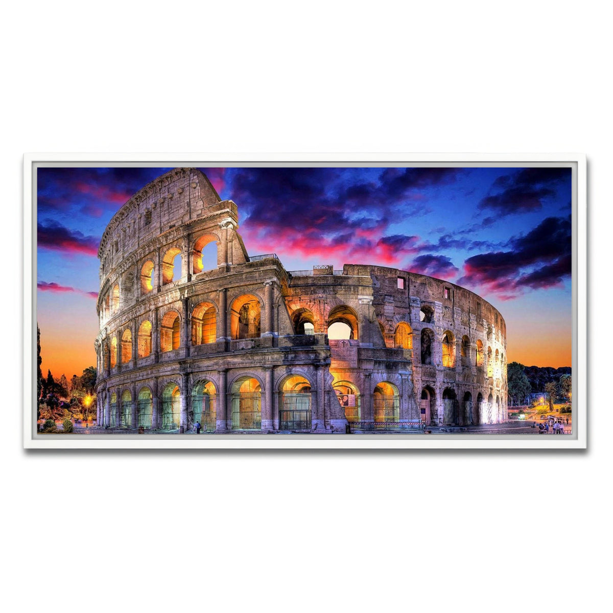 AUTO-MOCKUP WHITE | Colosseum | 1 Piece | White Framed Canvas | group=2x1