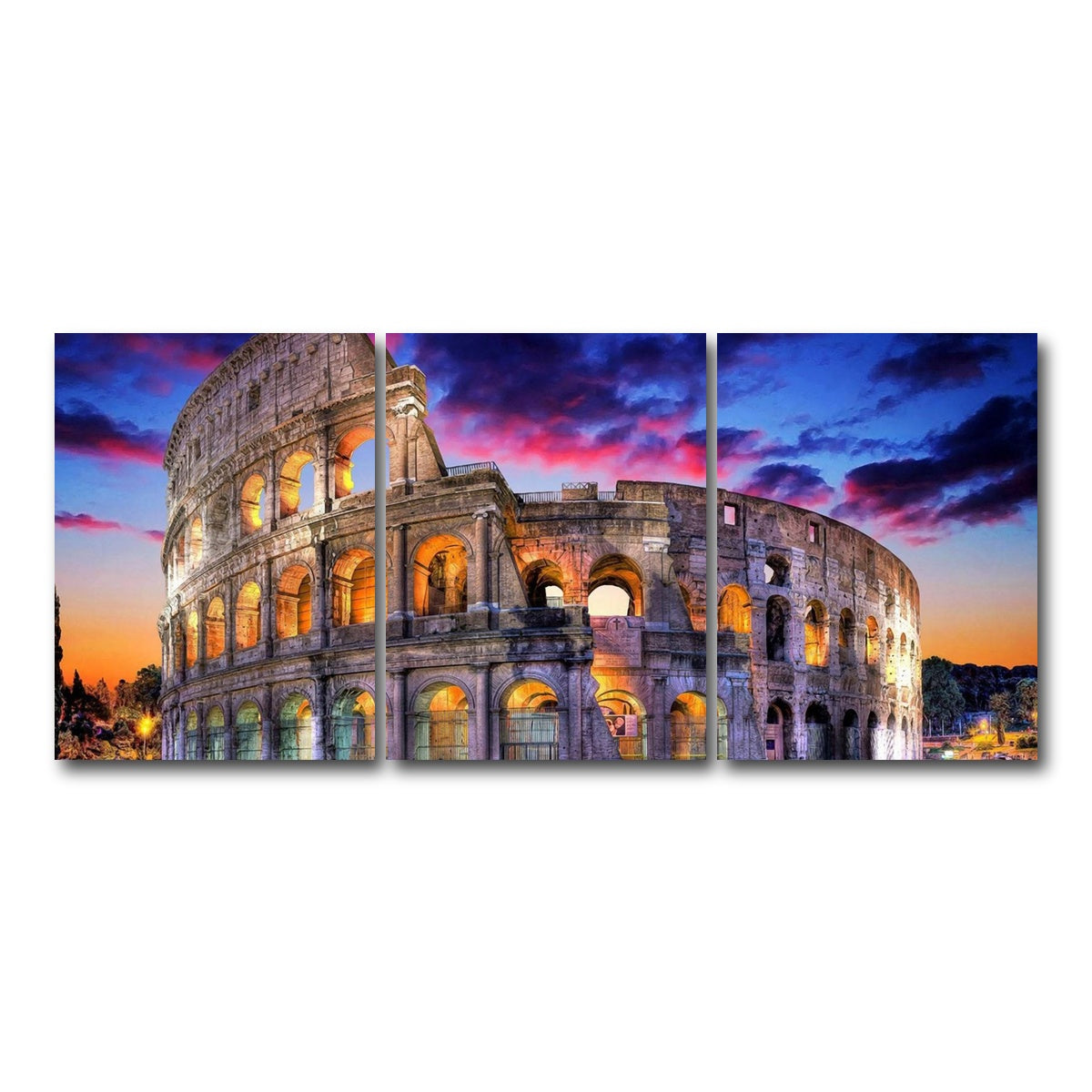 AUTO-MOCKUP WHITE | Colosseum | 3 Piece | Gallery Wrap Canvas | group=18x24