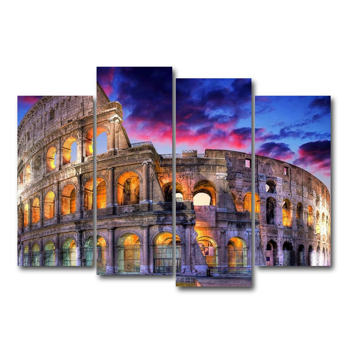 AUTO-MOCKUP WHITE | Colosseum | 4 Piece | Gallery Wrap Canvas | group=4_normal