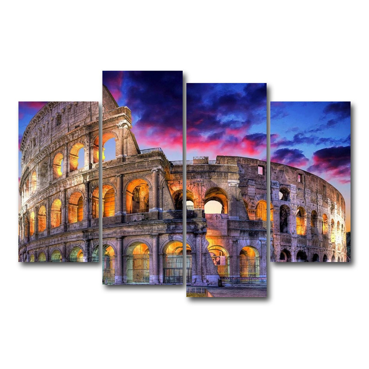 AUTO-MOCKUP WHITE | Colosseum | 4 Piece | Gallery Wrap Canvas | group=4_short