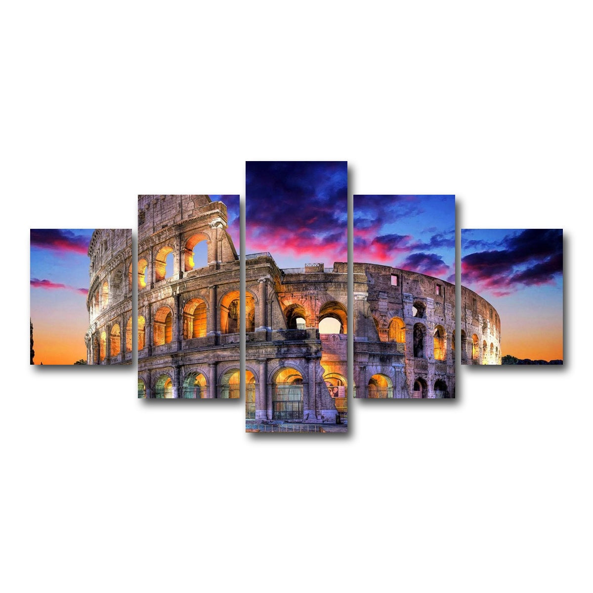 AUTO-MOCKUP WHITE | Colosseum | 5 Piece | Gallery Wrap Canvas | group=5_short