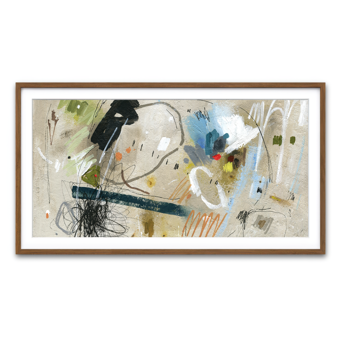 Framed Print 2x1 Walnut