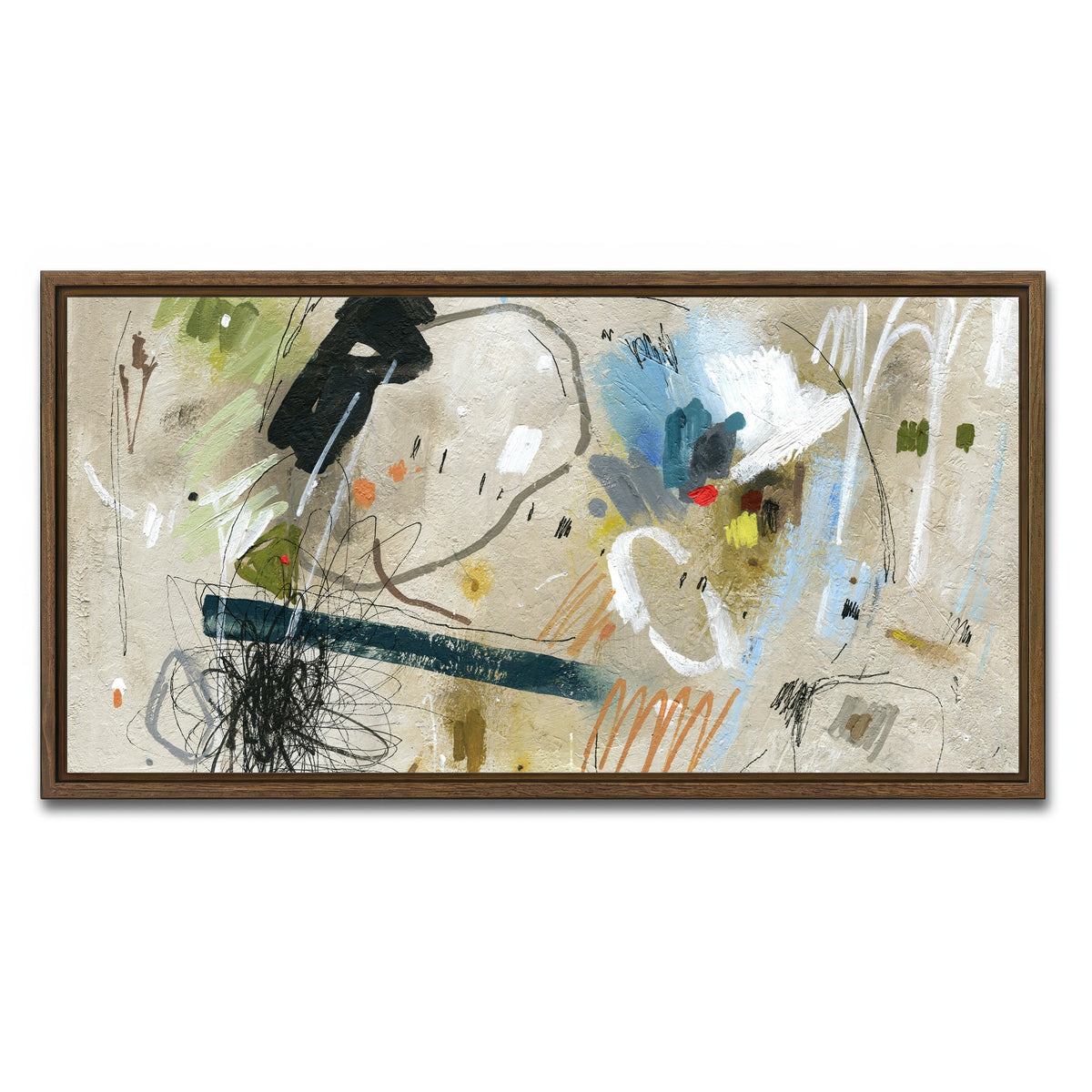 AUTO-MOCKUP WHITE | Colour2 | 1 Piece | Walnut Framed Canvas | group=2x1