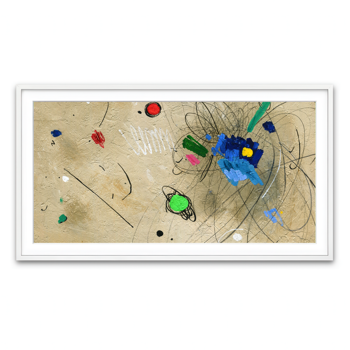 Framed Print 2x1 White