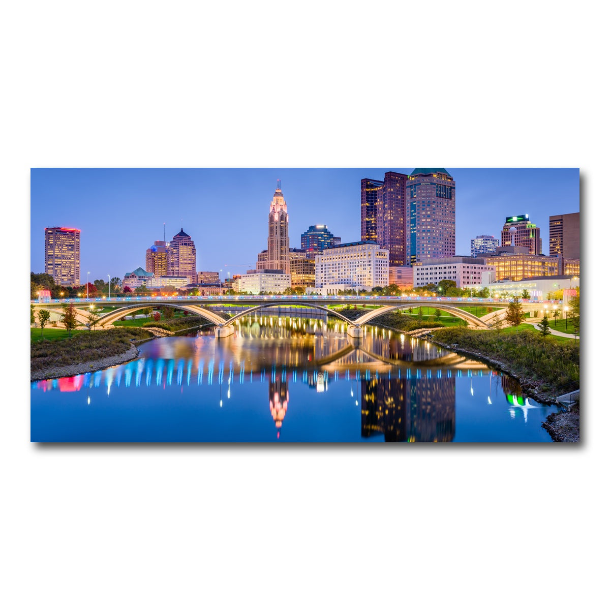 AUTO-MOCKUP WHITE | Columbus Skyline | 1 Piece | Gallery Wrap Canvas | group=2x1