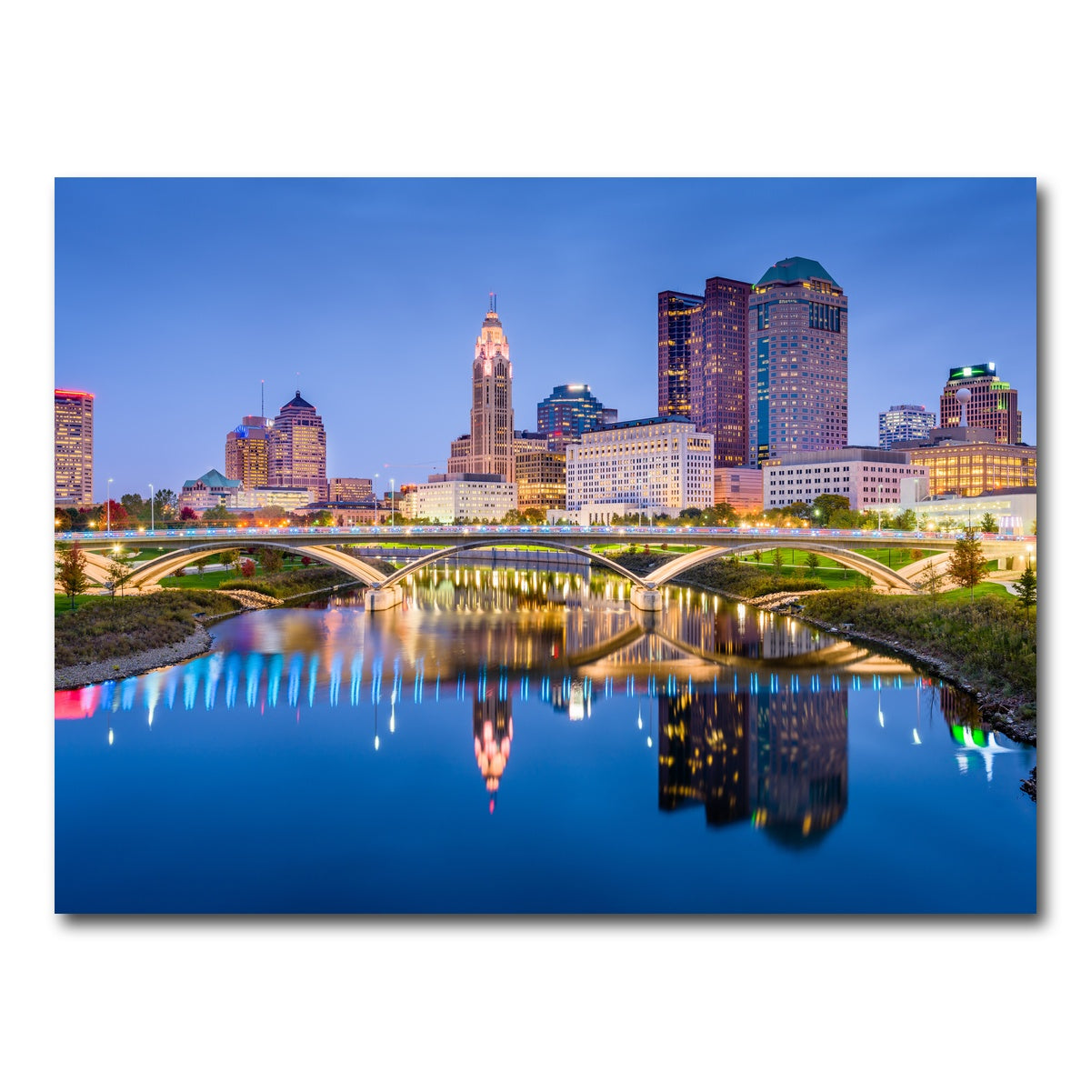 AUTO-MOCKUP WHITE | Columbus Skyline | 1 Piece | Gallery Wrap Canvas | group=4x3
