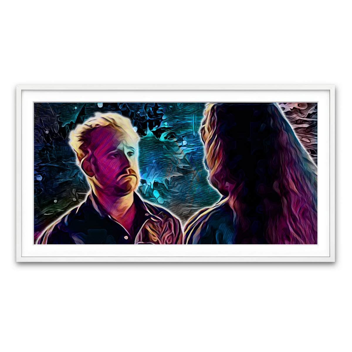 Framed Print 2x1 White