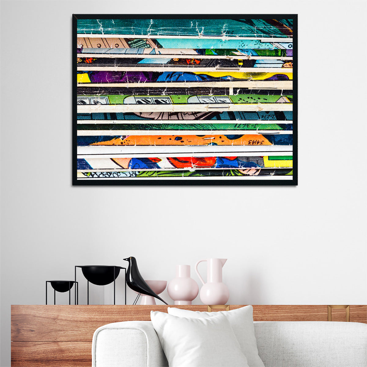 Comic Book Stack Wall Art