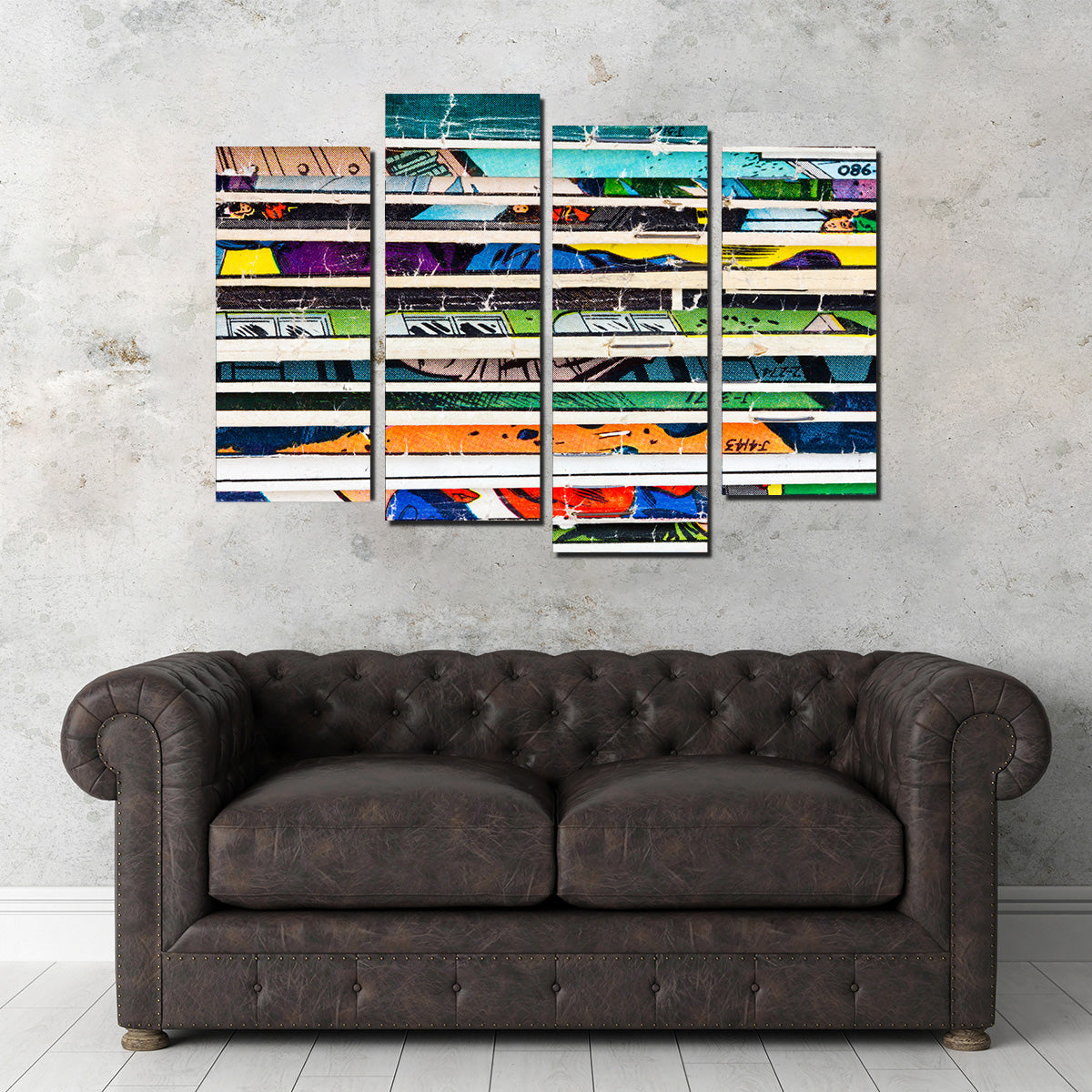 Comic Book Stack Wall Art