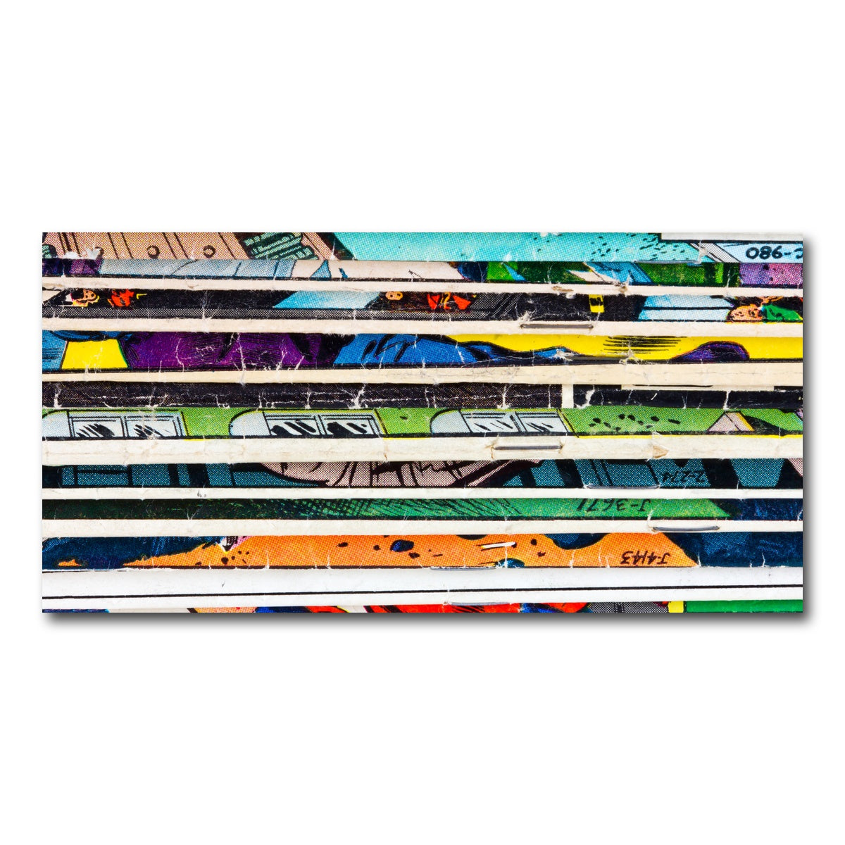 AUTO-MOCKUP WHITE | Comic Book Stack | 1 Piece | Gallery Wrap Canvas | group=2x1