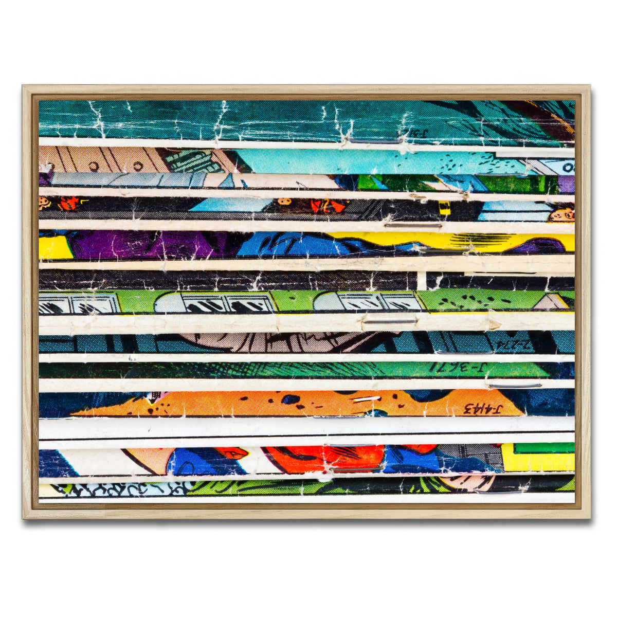 AUTO-MOCKUP WHITE | Comic Book Stack | 1 Piece | Natural Framed Canvas | group=4x3
