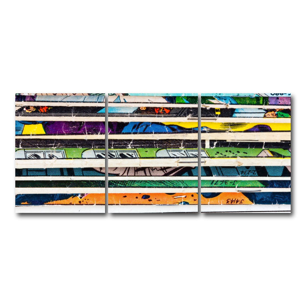 AUTO-MOCKUP WHITE | Comic Book Stack | 3 Piece | Gallery Wrap Canvas | group=18x24