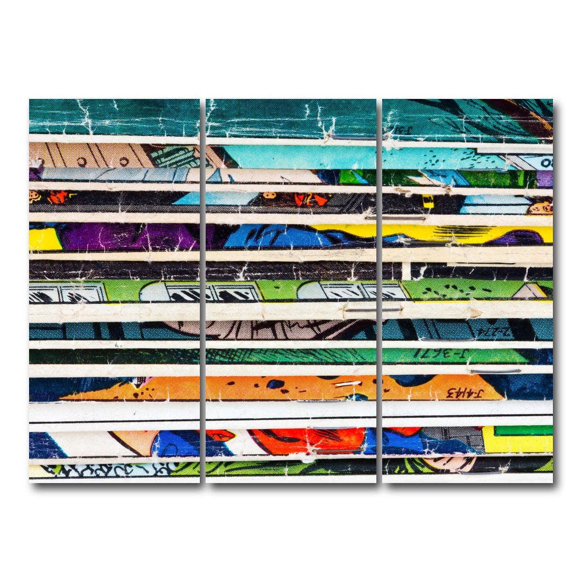 AUTO-MOCKUP WHITE | Comic Book Stack | 3 Piece | Gallery Wrap Canvas | group=8x18