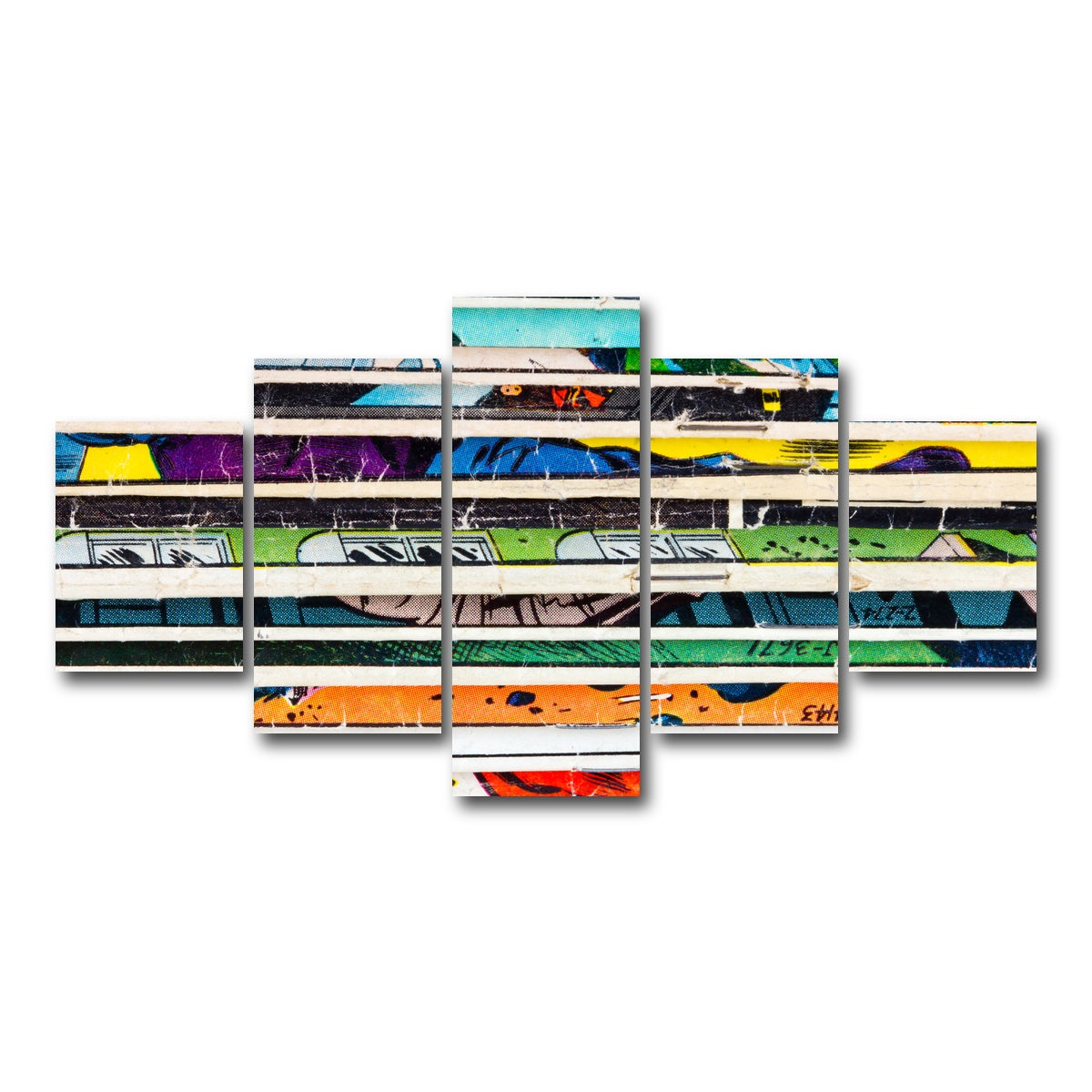 AUTO-MOCKUP WHITE | Comic Book Stack | 5 Piece | Gallery Wrap Canvas | group=5_short