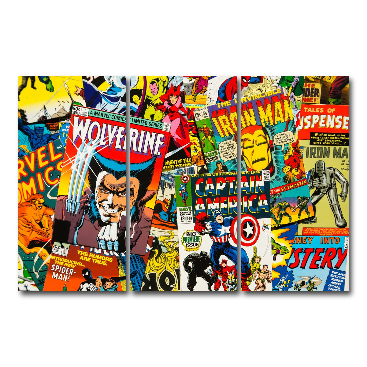 AUTO-MOCKUP WHITE | Comic Covers | 3 Piece | Gallery Wrap Canvas | group=12x24